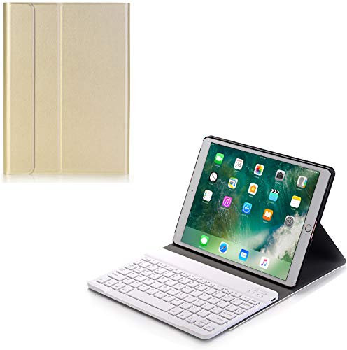 iPad 10.2 Keyboard Folio Case, iPad 10.2 PU Leather Case, Wireless Bluetooth Keyboard Cover for iPad 10.2
