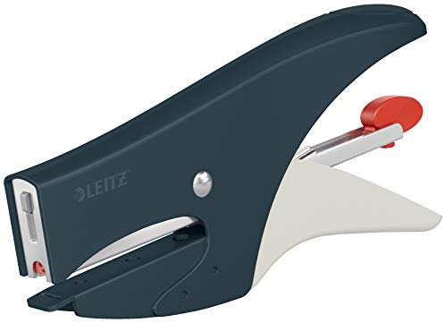 Leitz Cucitrice a pinza, Capacità 15 fogli, Caricamento posteriore, Incl. punti P1 (No. 8), Gamma Cosy, Grigio Velluto, 56440089