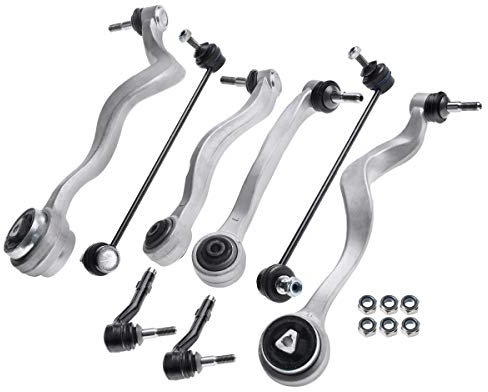 Frankberg 4x Querlenker + 2x Koppelstange + 2x Spurstangenkopf Vorderachse Kompatibel mit 5er E60 2001-2010 5er Touring E61 2004-2010 Replace# 31126760181