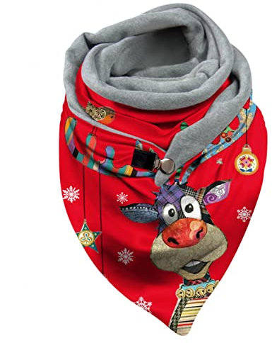 CCOOfhhc 2021 Neu Schal Damen Winter Loop Schal Warm halten Dreieckstuch Warme Schals Mit Knöpfen Lätzchen Plaid Muster Herbstschal Winterschal Halstücher Weich Scarf Oversized Fransen Poncho