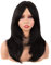 MapofBeauty 20 Zoll/50 cm Länge Layered Mit Pony Gerade Synthetische Faser Shoulder Lange Haarfasern für Täglich Perücke (Schwarz)