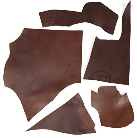 Rüstleder Reste - Bastel-Leder-Stücke - braun - Gewicht: 1.5 kg