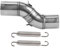 Tubo Di Scarico Moto Tubo Di Collegamento Centrale In Acciaio Inox Adatto per TRK 502X 2018‑2020 1x2 Grillo A Molla