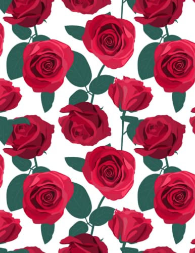 Rose Notepad | Rose Notebook | College Ruled Notebook | Rose Journal | Notebook with Roses | 120 Lined Pages