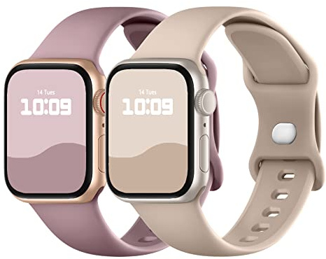 Adepoy 2 Pack Strap Compatible with Apple Watch Straps 49mm 46mm 45mm 44mm 42mm 41mm 40mm 38mm, Soft Silicone Sport Band with Classic Clasp for iWatch SE3 Ultra3/2/1 Series 11 10 9 8 7 6 5 4 3 2 1