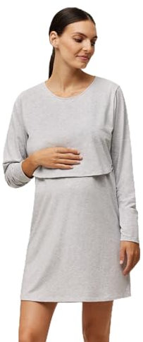 YSABEL MORA - Camisón de Maternidad Manga Larga, Diseño Mediterráneo, Confort Adaptable, Sostenible, Hecho en Valencia, Ideal para Embarazo y Lactancia, Materiales Eco-Friendly