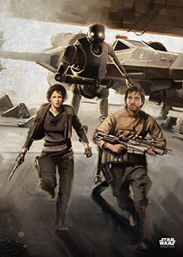 Displate – Metallposter - Magnet-Montage - Star Wars - Rogue One Battle Of Scarif - Rebel Forces - Größe L - 67,5x48cm