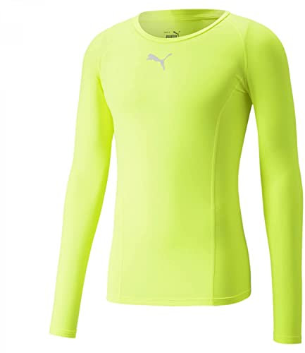 PUMA Liga Baselayer Tee LS Maglia A Manica Lunga, Allarme Giallo, L Uomo