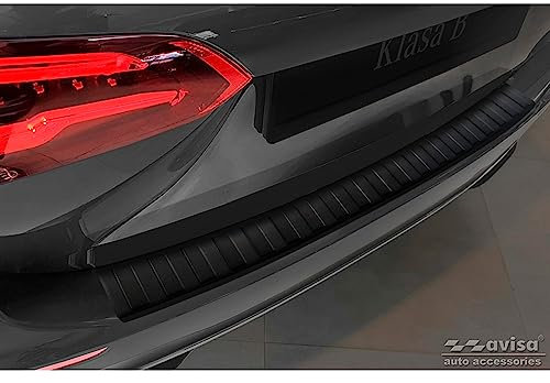Avisa Matt-Schwarz Edelstahl Heckstoßstangenschutz kompatibel mit Mercedes B-Klasse III W247 / AMG 2018-, Mattschwarz