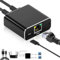 Switch Ethernet mini, splitter Ethernet ad alta velocità con 1 ingresso e 2 uscite, switch di rete da 1000 Mbps, adatto per computer, hub, switch, router, decoder TV, televisori e altri dispositivi