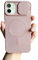 Fycyko Handyhülle für iPhone 11 Hülle, für iPhone XR Hülle Kompatibel mit MagSafe, Magnet Hülle Fenster Schieben Kameraschutz Silikon Case rutschfeste Schutzhülle für iPhone 11 / XR 6,1 Zoll - Rosa