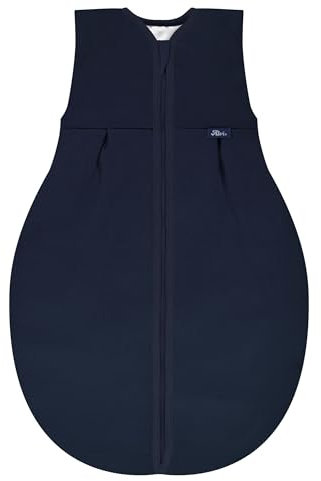 Alvi 4-Season Mull Schlafsack & Windel Blaubaer | Leichter Ganzjahresschlafsack 100% Baumwolle | Warmer Kinderschlafsack TOG 2.0 | Winterschlafsack mit Kinnschutz | Babyschlafsack