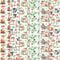 Whaline Stoffbündel aus Baumwolle, Motiv: Waldtiere, Eukalyptus, bedruckt, Fat Quarter, Nähstoffe für DIY, Handarbeit, 45,7 x 55,9 cm, 6 Stück
