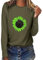 Karo Kauer Damen Damen-T-Shirt mit Rundhalsausschnitt und grünem Sonnenblumen-Aufdruck Hand Der (AG #8, S)