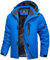 MAGCOMSEN Herren Gefüttert Snowboardjacke Wasserdicht Ski Jacke Softshell Winterjacke Männer Atmungsaktiv Fleecejacke Warme Trekkingjacke mit Kapuze Blau XL