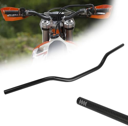 Motorrad Lenker 22 mm,Lenker Carbonfaser Verstärkt für YZF CRF EXC KLX KXF RMZ DRZ Pit Bike Dirt Bike Enduro Supermoto ATV Quad