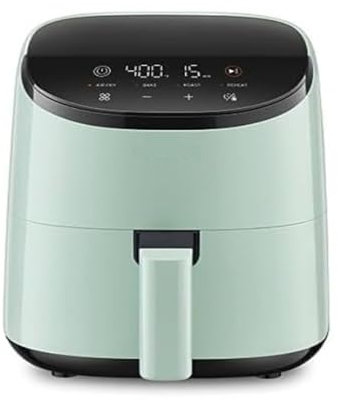 Food essentials and family helpers Small Smart Air Fryer Oven 4-in-1 Mini Air Fryer Low Noise Air Fryer Smart assistant Enjoy life (Color : Green)