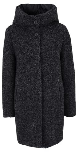 Gil Bret Damen Wolljacke mit Kapuze Schwarz/Grau,46