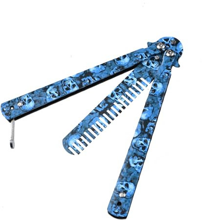 WILD TACTICAL Stainless Steel Metal Hair & Beard Comb, Multifunctional Folding EDC Pocket Comb