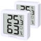 PEARL Luftfeuchtigkeitsmesser: 2er-Set Kompakte Thermo- & Hygrometer, Komfort- & Min./ Max.-Anzeige (Thermometer mit Luftfeuchtigkeit, Raum-Thermometer Digital, Kühlschrankthermometer)