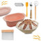 Banneton pour Pain de Ovale et Rond,2 PCS Panier Fermentation Pain Set,Corbeille a Pain En Rotin Naturel Faits Main,Avec Doublure En Lin,Faire du PainTraditionnel et Pizza pour Boulanger Professionnel