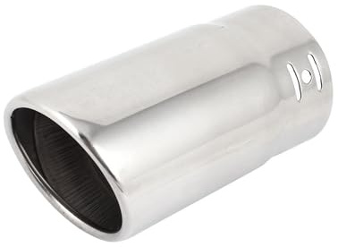 TUCKBOLD 70mm Slant Tip Bent Exhaust Muffler Tail Pipe Automotive Parts | Auto Car,Stainless Steel, Bolt-On,15 x 7.2cm/6 x 3(L*D)