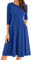 GRACE KARIN Women Winter Dress Round Neck 3/4 Long Sleeve Wedding Guest Dresses for Women UK Royal Blue M -8
