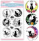GLOBLELAND Mond Und Katze Silikonstempel Kristallpilz Transparente Stempel Stern Rose Klare Stamps Für Karten Herstellung DIY Scrapbooking Basteln