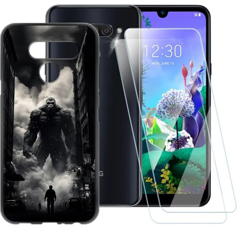 Gehärtetes Glas und Hülle für LG Q60 - Monster