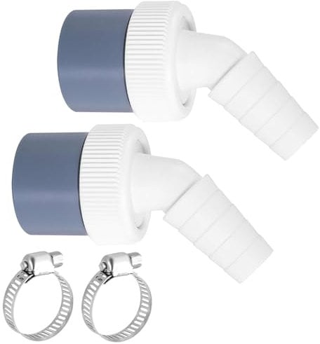 Jiavlyx 2 Pezzi Adattatore Per Raccordo Tubo Scarico Lavatrice E Tubo Scarico Lavastoviglie, Ingresso Ø18-24 mm E Uscita Ø40 mm, Con 2 Stringitubo, Per Scarico Lavatrice, Asciugatrice, Lavastoviglie