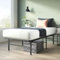 Zinus Cadre de Lit 90x190 cm avec Sommier et Rangement - Hauteur de 33 cm - Structure Solide, Adapté pour Matelas 90x190 cm, Facile à Assembler et Grand Espace de Rangement - Conçu en France - Noir