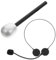 Yardwe 2 Pack Fake Microphone Headset Boys and Girls Adults Costume Accessory for Halloween Masquerade Party Toy Microphone Prop