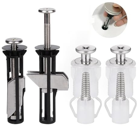 MUU Universal Toilettensitz Schraubensatz, Edelstahl, 6 Stück, Sechskant, 14 mm, 2.83 Zoll lang, 0.7 Zoll im Durchmesser, Rostfrei, Einfache Installation