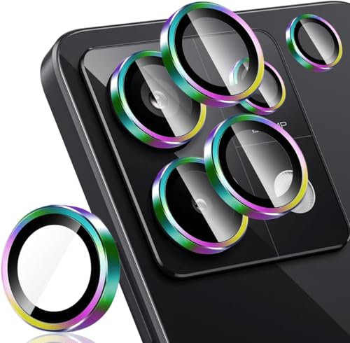 Holilo Cámara Trasera Lente Protector de Lente de Cámara per Xiaomi Redmi Note 13 Pro 5G, Cristal Templado Protector de Cámara HD Anti Rasguños -Negro