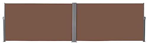 Auvent latéral Rétractable Store Latéral Vertical Paravent Brise Vue Rétractable écran d’intimité de Jardin, 160 x 600 cm Marron