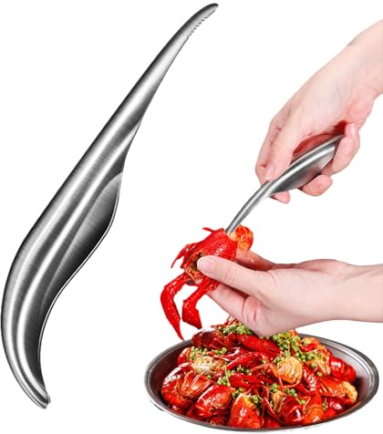 Shrimp Peeler and Cleaner | Compact Stainless Steel Seafood Deveiner - Prawn Shell Peeler, for Restaurant and Home Chef Men Women Teenagers Athletes Father Grandpa