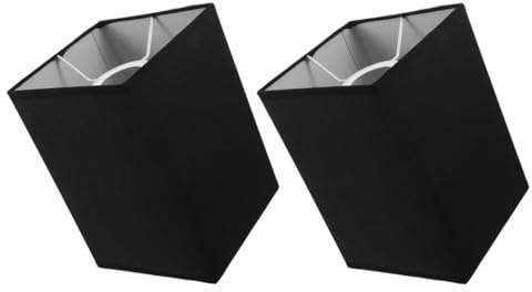DECOMELODY Petit Abat Jour Carré en Fer pour Lampe Salon, Lot de 2pcs, Design Élégant, Réduit L'éblouissement Fatigue Oculaire, pour Chambres et Salons