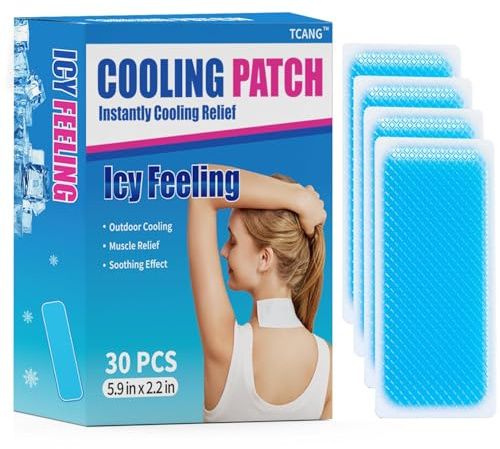 30 Pack Instant Cooling Ice Packs for Outdoor Activities Summer Heat Relief - Large Disposable Cooling Patches for Neck Body, Camping Hiking Sports, Instant Temperature Drop