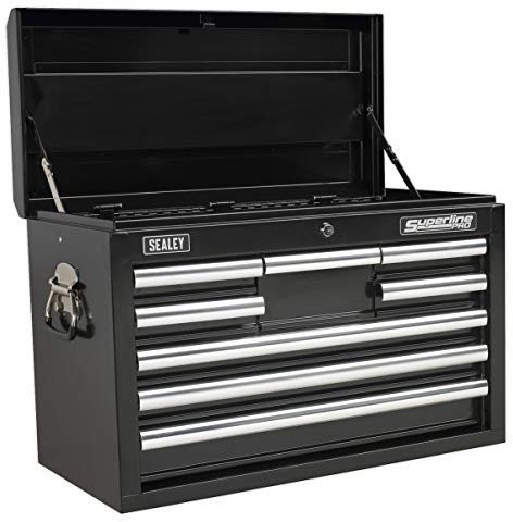 Sealey Ap33089B Topchest 8 Drawer With Ball Bearing Runners - Black
