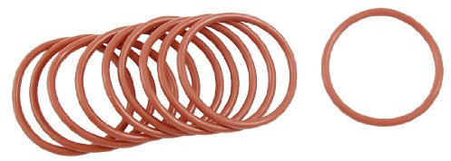 sourcing map 10 Stücke 38mm x 33mm x 2.5mm Silicone O-ring Öl Dichtung Dichtschiebe