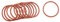 sourcing map 10 Stücke 38mm x 33mm x 2.5mm Silicone O-ring Öl Dichtung Dichtschiebe