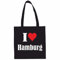 Reifen-Markt Tasche I Love Hamburg Größe 38x42 Farbe Schwarz Druck Weiss