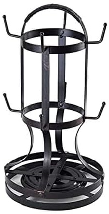 Gourmet Basics by Mikasa 5158729 Metal Rotating 8-Cup Mug Tree, Antique Black