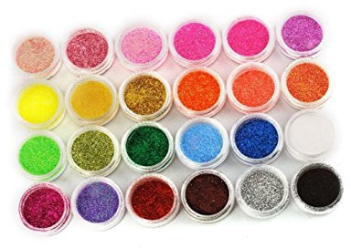 Xi Chen Glitzer-Staub, für Make-up und Nagelkunst, 24 Farben