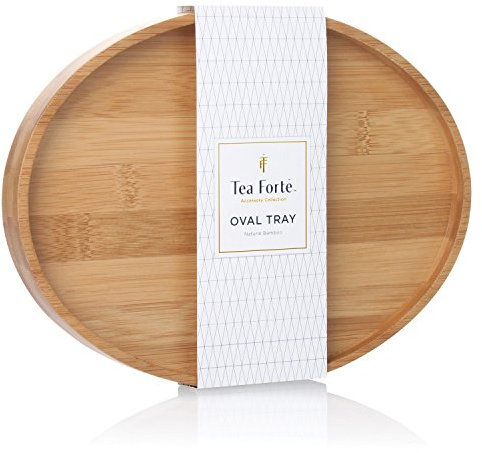 Tea Forte Bamboo Oval Tea Serving Tray by Tea Forte