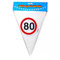Geburtstag Wimpel Girlande 80 Jahre Verkehrsschild Party Deko Happy Birthday