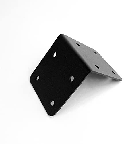 Indoor Outdoors SleeperFit Extra Strong 4 X Timber Railway Sleeper Corner Brackets for Raised Beds, Double Height Driveway Edging, Wooden Planters and Retaining Walls (Black)