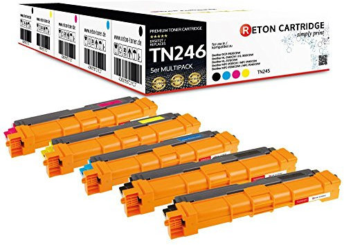 5 Reton Toner kompatibel zu TN-242bk TN-242c TN-242m TN-242y für Brother HL-3142cw HL-3152cdw HL-3172cdw MFC-9332cdw MFC-9142cdn MFC-9342cdw DCP-9022cdw