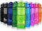 ZORRI Bouteille d'eau Plastique sans bpa Fitness Gourde Sport Ouvrir en 1 clic ,vert ,380ml-14oz