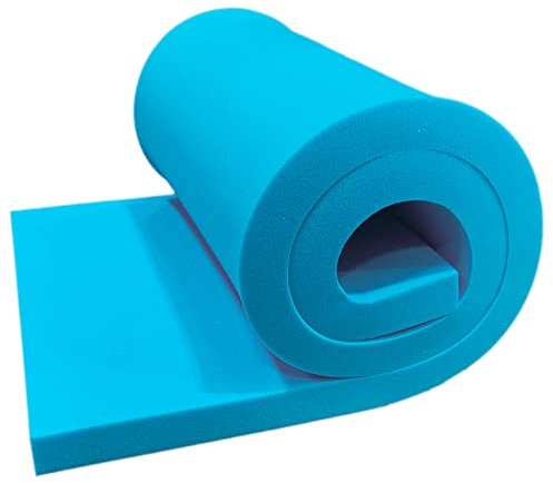 DURAFOAM High Density Blue Firm Foam for Cushions, Sofas, Beds, Seats, Campervans, Indoor & Outdoor Padding, DIY - 80 x 20 x 1 Inches